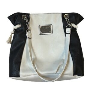 Nicole Miller Classic‎ Black & White Shoulder Bag